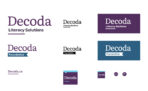 All variations of Decoda logo shown in icon and full-logo format